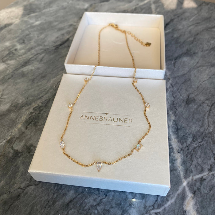ANNEBRAUNER Classy Exclusive Halskæde 18K Guldbelagt