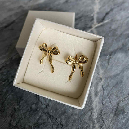 ANNEBRAUNER Lovely Bow Øreringe 18K Guldbelagt