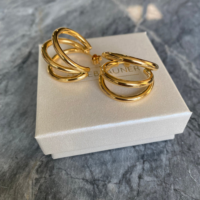 ANNEBRAUNER Triple Creole Øreringe 18K Guldbelagt