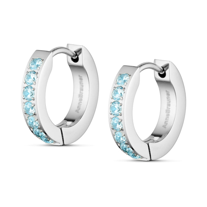 ANNEBRAUNER Creole Line L-Aquamarine Øreringe