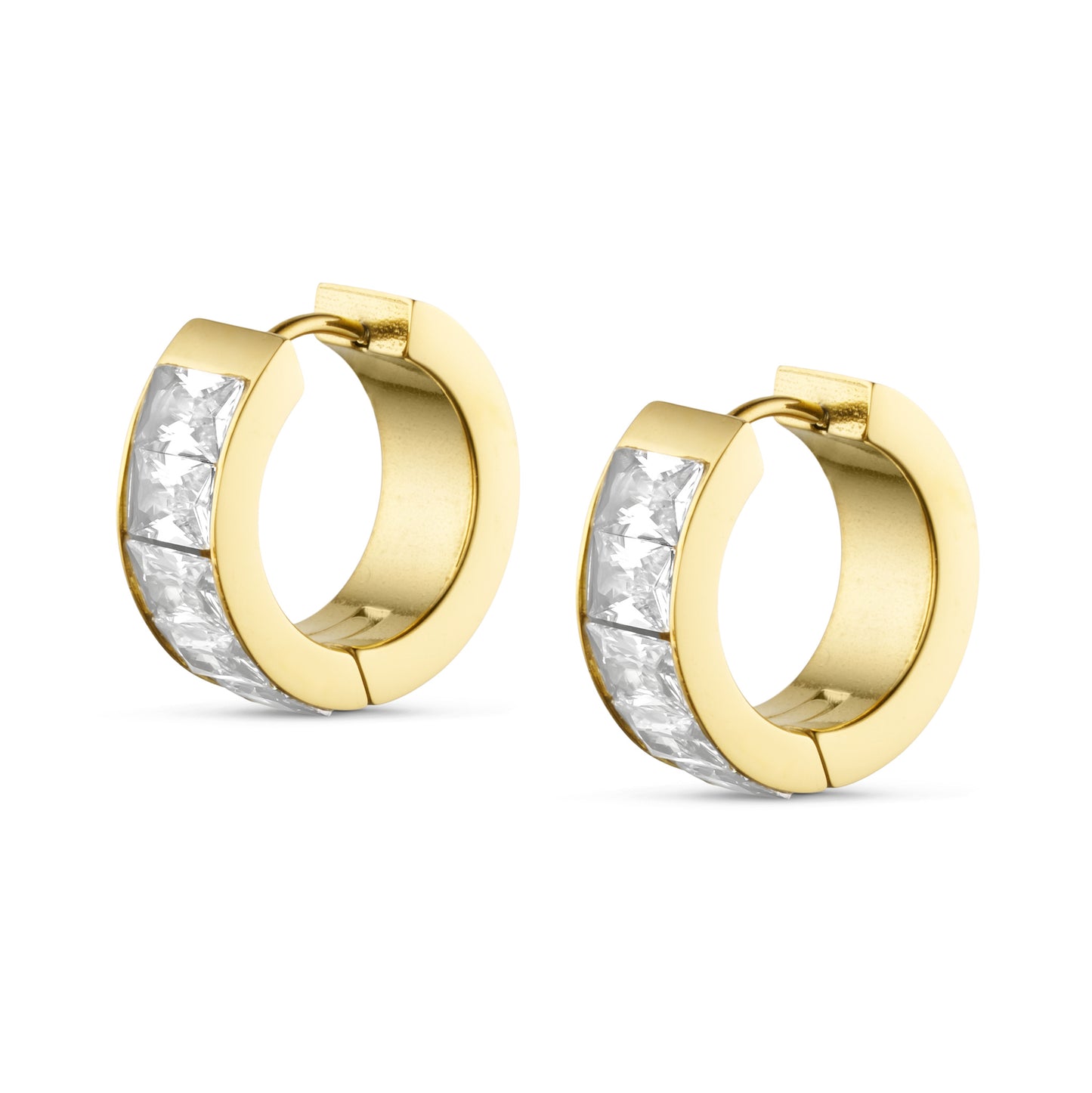 ANNEBRAUNER Zirconia Hoops 18K Guldbelagt