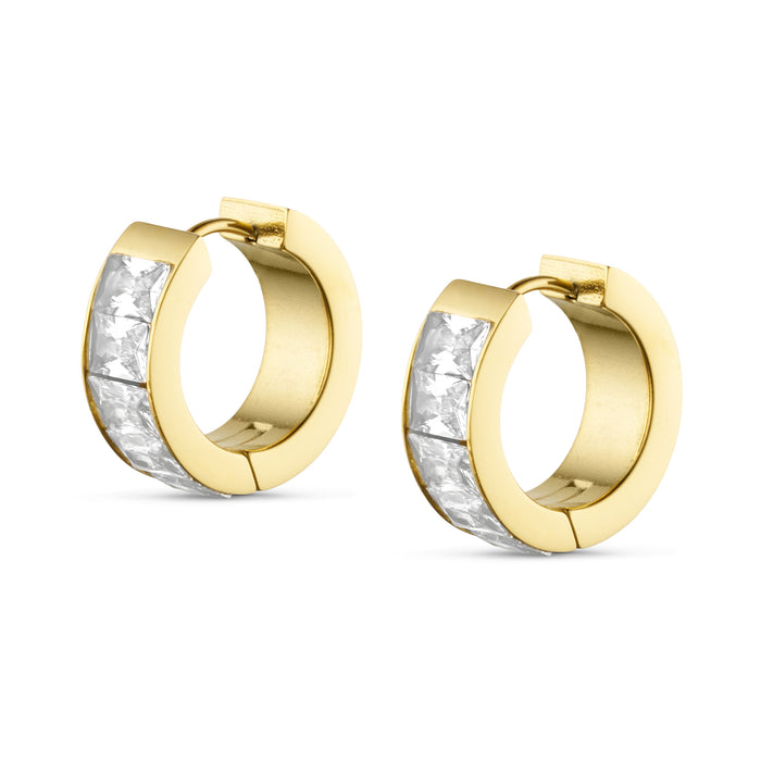 ANNEBRAUNER Zirconia Hoops 18K Guldbelagt
