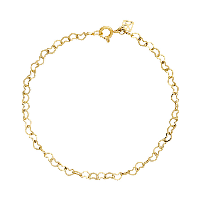 ANNEBRAUNER Heart Armbånd 18K Guldbelagt