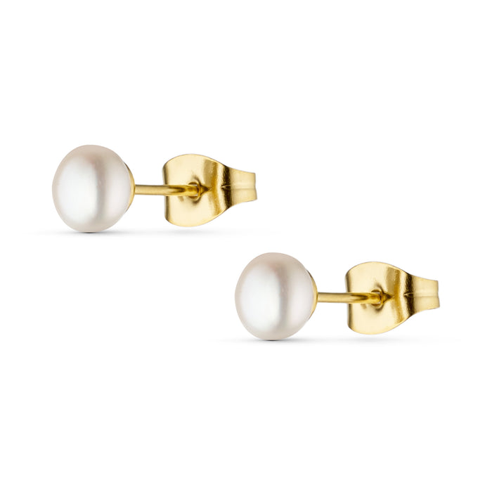 ANNEBRAUNER Pearl Studs Øreringe 18K Guldbelagt