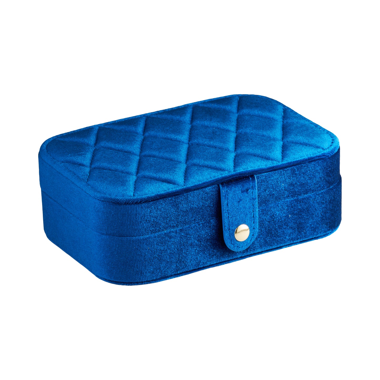 ANNEBRAUNER Blue Velour Smykkeskrin