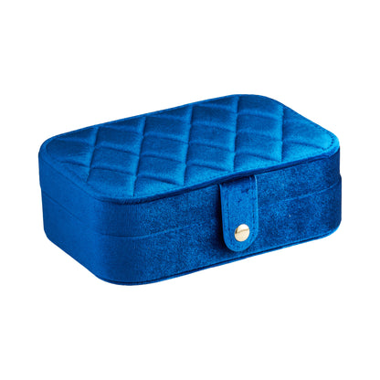ANNEBRAUNER Blue Velour Smykkeskrin