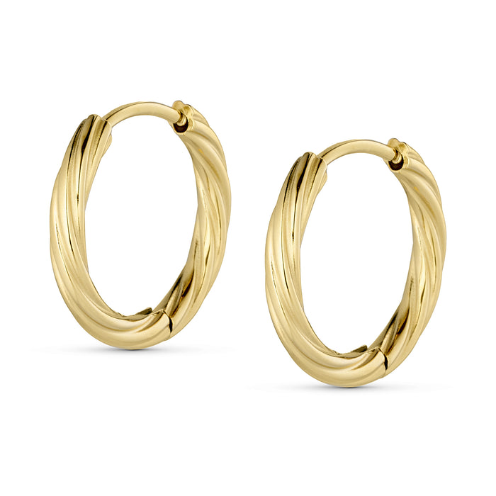 ANNEBRAUNER Classic Hoops Big øreringe 18K Guldbelagt