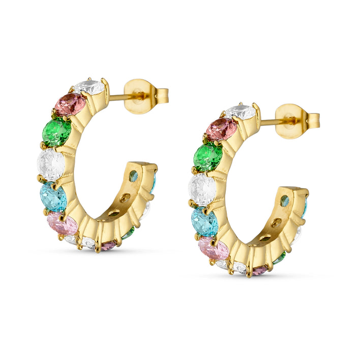 ANNEBRAUNER Dreamy Multicolor Øreringe 18K Guldbelagt