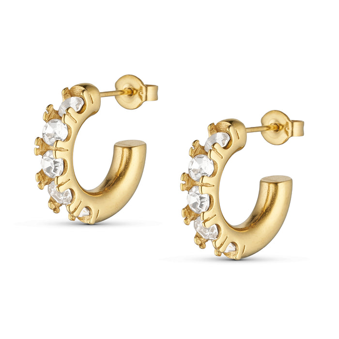 ANNEBRAUNER Creole Love Zirconia 18K Guldbelagt