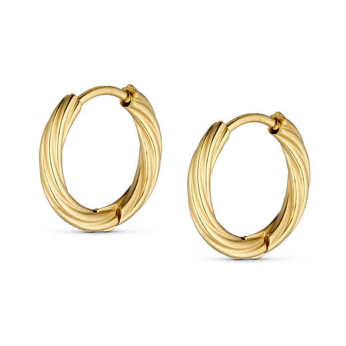 ANNEBRAUNER Classic Hoops Small øreringe 18K Guldbelagt