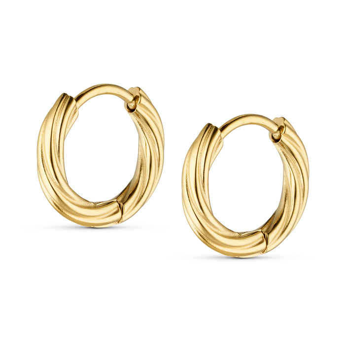 ANNEBRAUNER Classic Hoops Medium øreringe 18K Guldbelagt.
