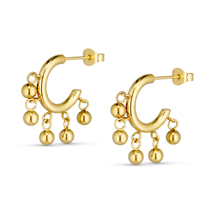 ANNEBRAUNER Ball Dangle Øreringe 18K Guldbelagt
