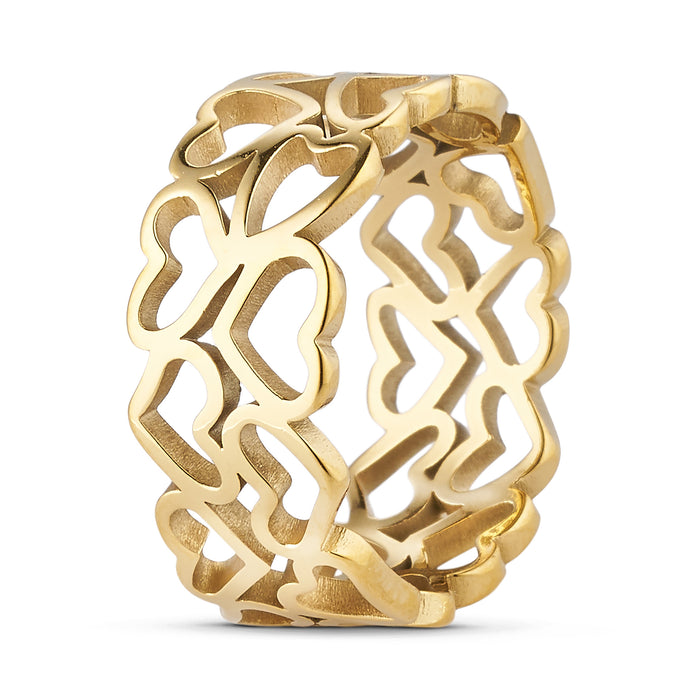 ANNEBRAUNER Hjerte Ring 18K Guldbelagt