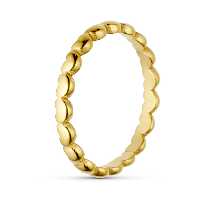 ANNEBRAUNER Simple Heart Ring 18K Guldbelagt