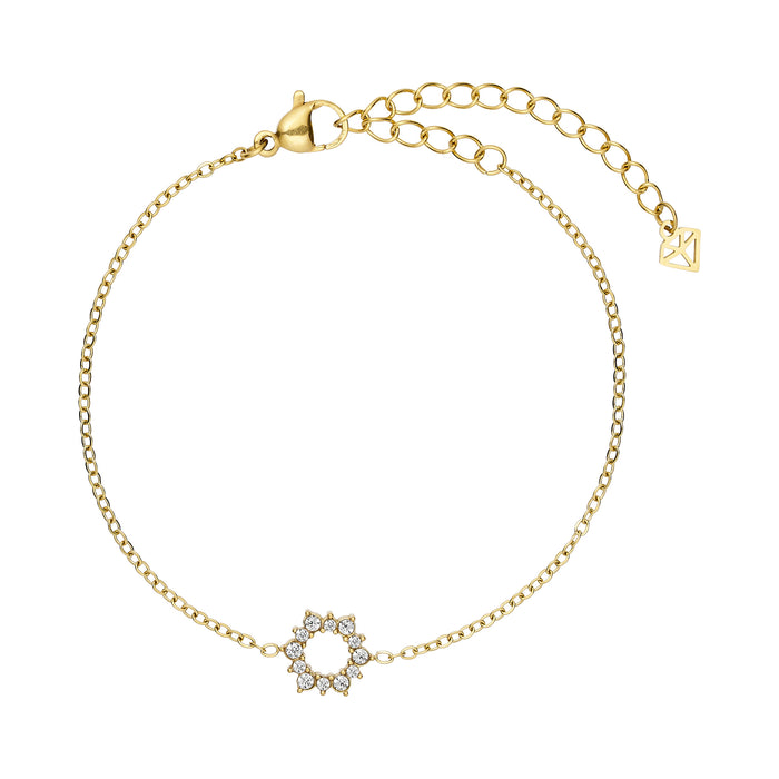 ANNEBRAUNER Zirconia Sunflower Armbånd 18K Guldbelagt