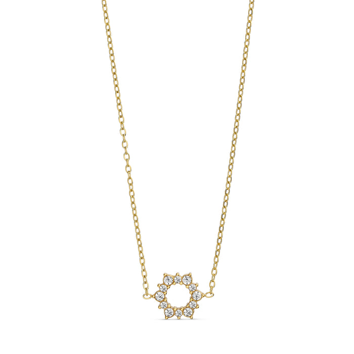 ANNEBRAUNER Zirconia Sunflower Halskæde 18K Guldbelagt