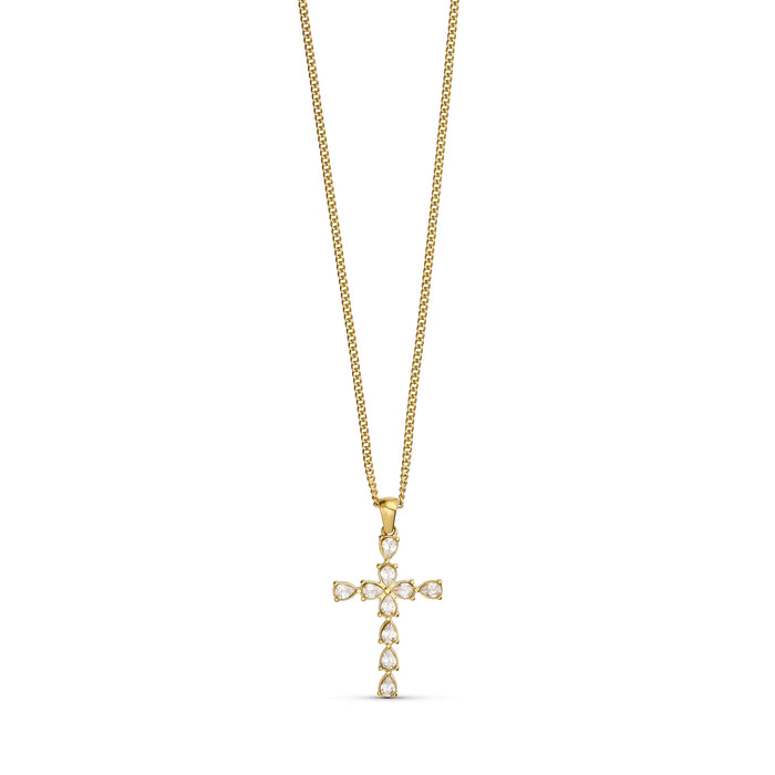 ANNEBRAUNER Lucia Cross Halskæde 18K Guldbelagt
