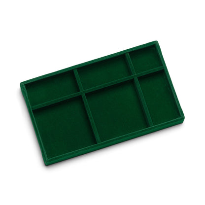 ANNEBRAUNER Velour Smykkebakke 6 Sektioner Green