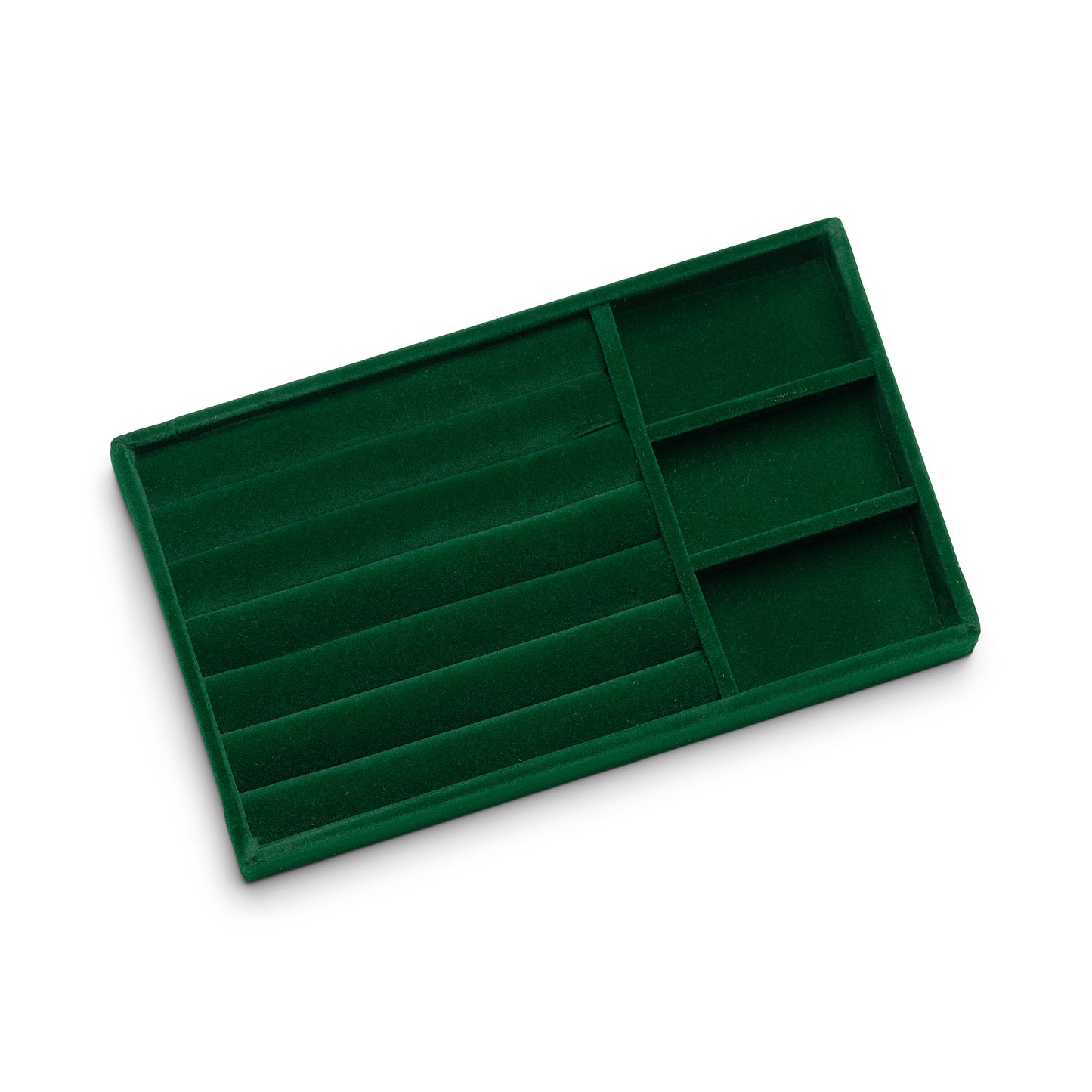ANNEBRAUNER Velour Smykkebakke Ringe Green