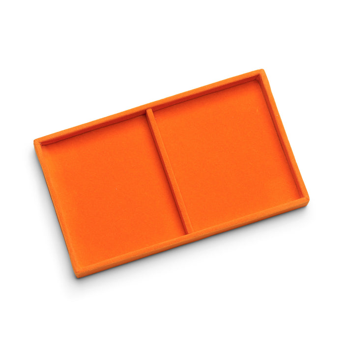ANNEBRRAUNER Velour Smykkebakke 2 Sektioner Orange