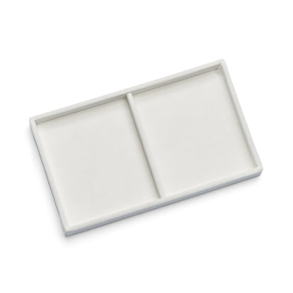 ANNEBRRAUNER Velour Smykkebakke 2 Sektioner Creme White