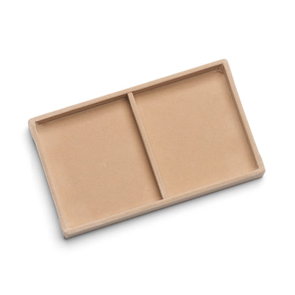 ANNEBRRAUNER Velour Smykkebakke 2 Sektioner Latte