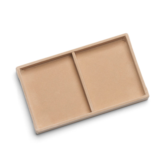 ANNEBRRAUNER Velour Smykkebakke 2 Sektioner Latte