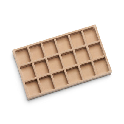 ANNEBRAUNER Velour Smykkebakke 18 Sektioner Latte