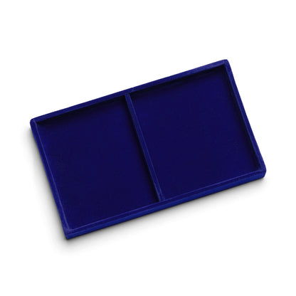 ANNEBRRAUNER Velour Smykkebakke 2 Sektioner Blue