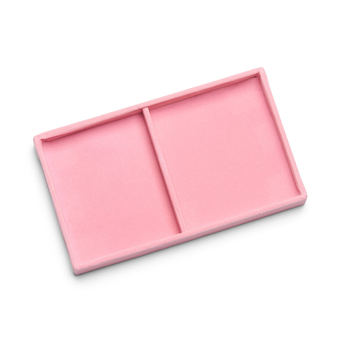 ANNEBRRAUNER Velour Smykkebakke 2 Sektioner Pink