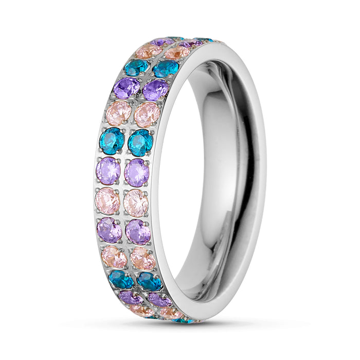 ANNEBRAUNER Alliance Pink/Blue Topaz Mix Ring