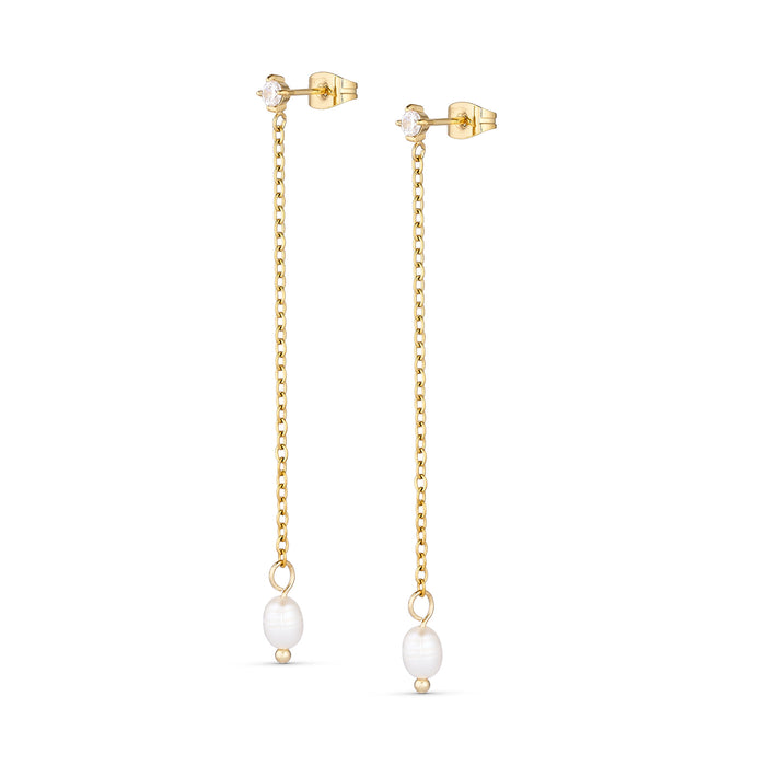 ANNEBRAUNER Pearl Chain Øreringe 18K Guldbelagt