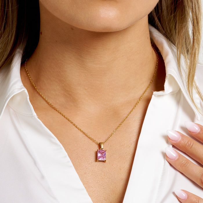 ANNEBRAUNER Empress Pink Halskæde 18K Guldbelagt