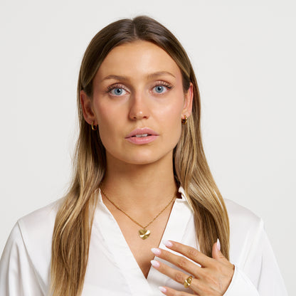 ANNEBRAUNER Golden Sun Creole 15 mm Øreringe 18K Guldbelagt