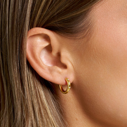 ANNEBRAUNER Golden Sun Creole 15 mm Øreringe 18K Guldbelagt