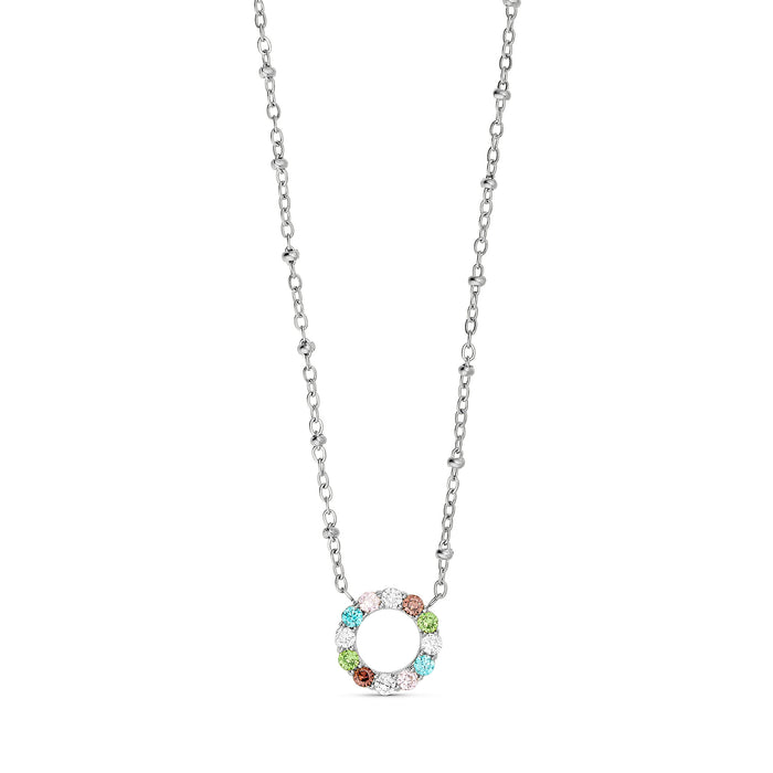 ANNEBRAUNER Dreamy Multicolor Circle Halskæde