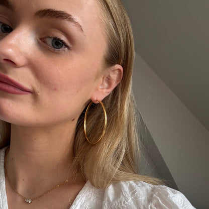 ANNEBRAUNER Hoops 60 mm 18K Guldbelagt