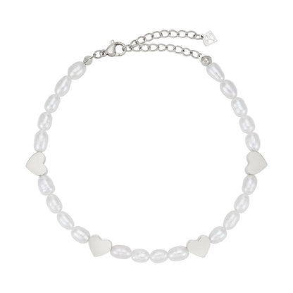 ANNEBRAUNER Pearl Love Ankelkæde