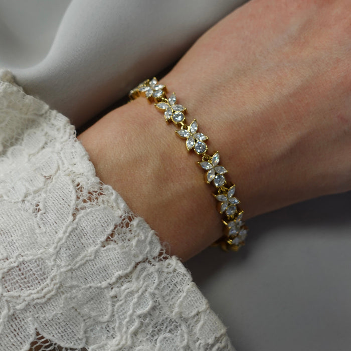 ANNEBRAUNER Galla Four Leaf Armbånd 18K Guldbelagt