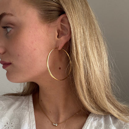 ANNEBRAUNER Hoops 60 mm 18K Guldbelagt