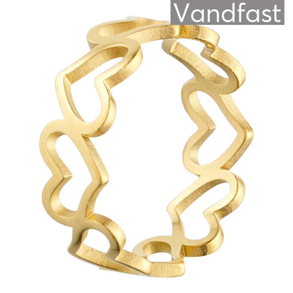 ANNEBRAUNER Hjerte ring 18K Guldbelagt