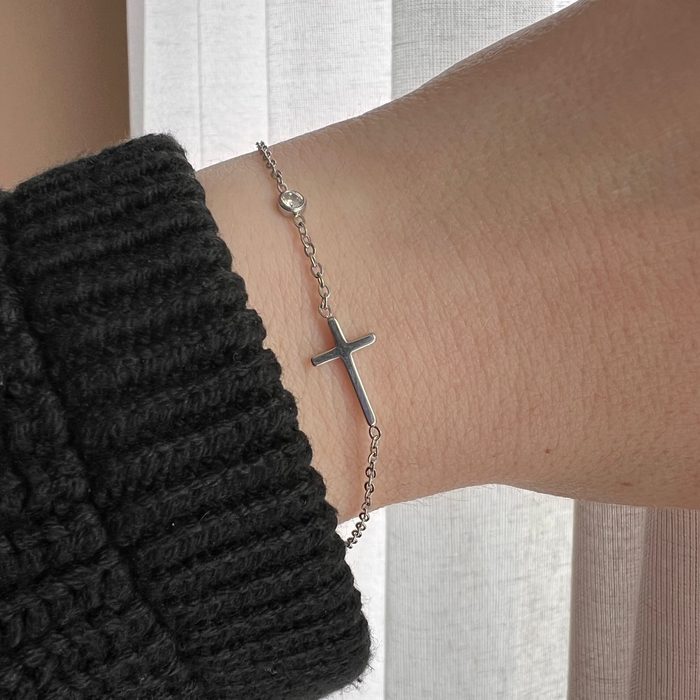 ANNEBRAUNER Cross Zirconia Bracelet