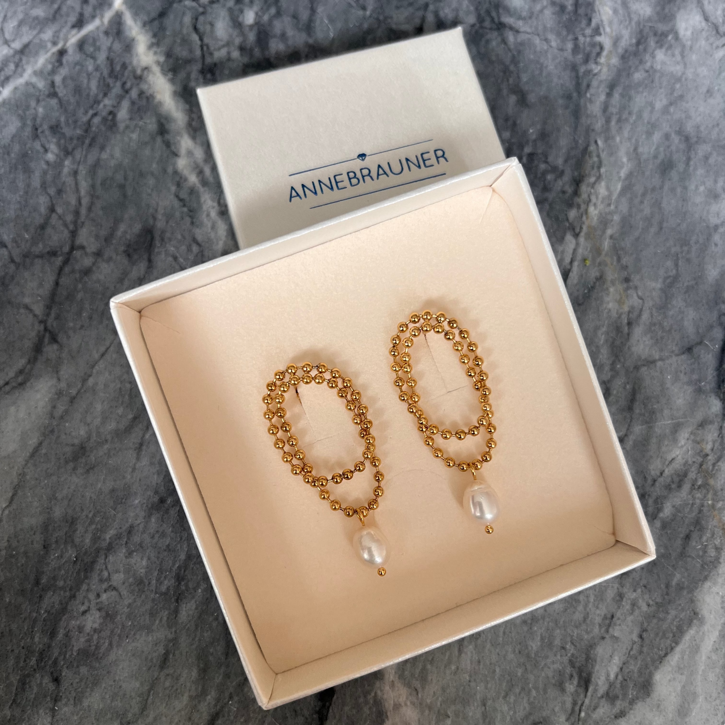ANNEBRAUNER Ball Limited Øreringe 18K guldbelagt
