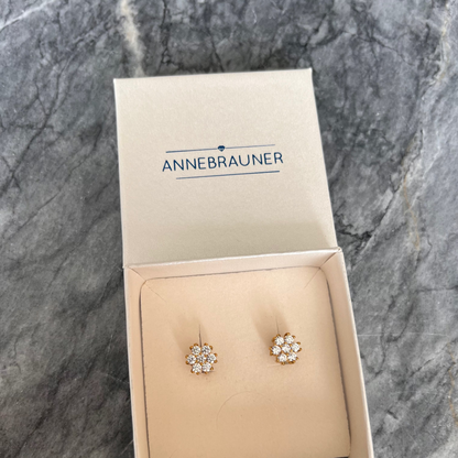 ANNEBRAUNER Flower Ørestikker 18K Guldbelagt