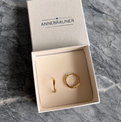 ANNEBRAUNER Classic Hoops Big øreringe 18K Guldbelagt