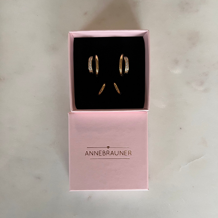 ANNEBRAUNER The Perfect Trio Øreringe 18K Guldbelagt