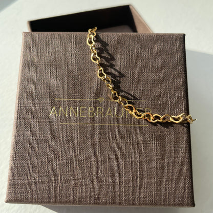 ANNEBRAUNER Heart Armbånd 18K Guldbelagt