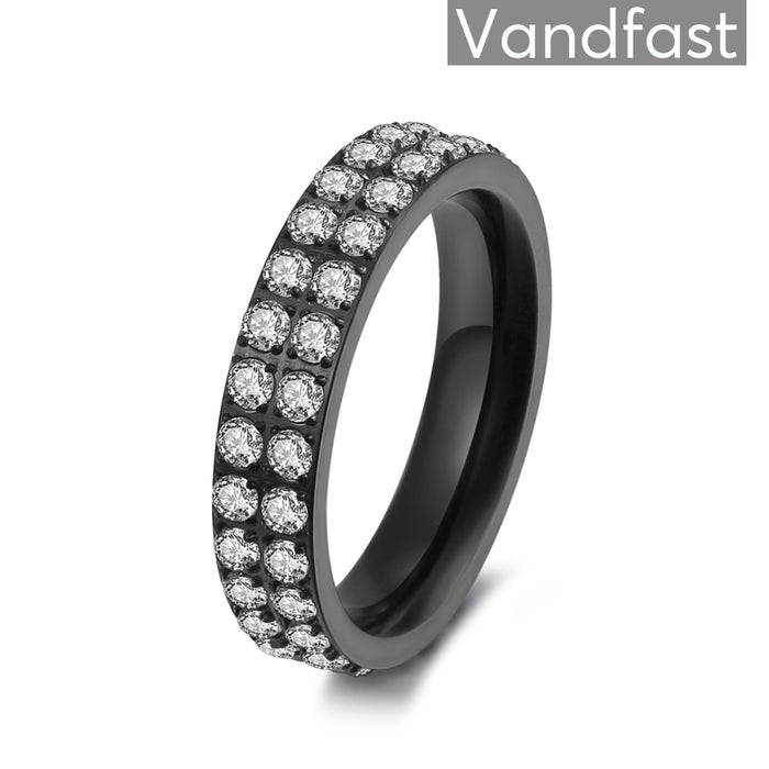 Annebrauner Alliance Black/White Ring