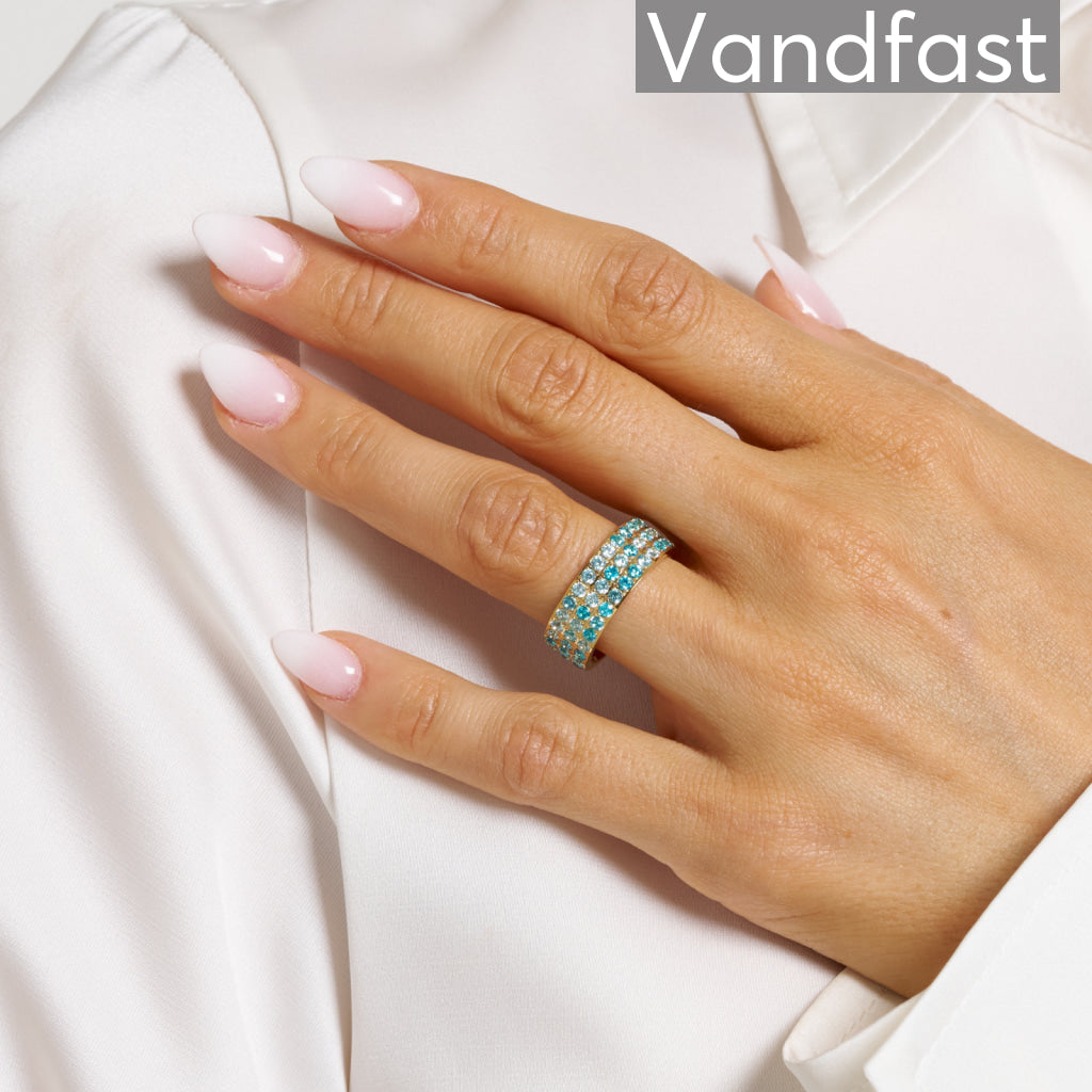 ANNEBRAUNER Alliance Blue Mix Ring 18K Guldbelagt