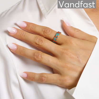 ANNEBRAUNER Alliance Orange And Blue Ring 18K Guldbelagt